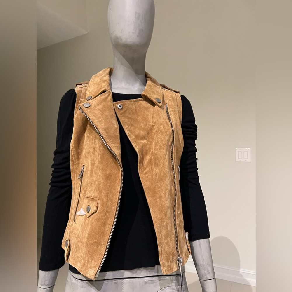 Blank NYC LEATHER MOTO VEST SIZE SMALL $150 new